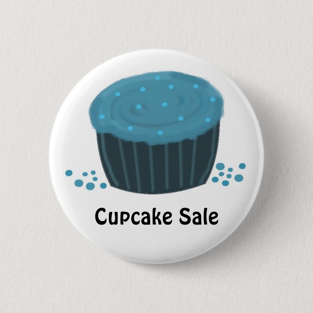 Frostad blå cupcakes - Cupcake-rea Knapp (Framsida)