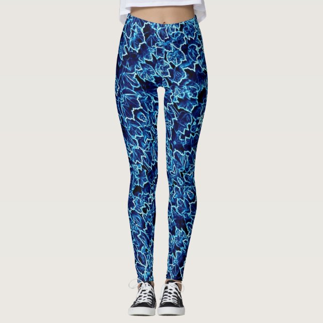 Frostad Blå Murgröna  Leggings (Framsida)