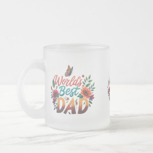 Frostad Glas Mugg - 10 oz "Världens Bästa Pappa" D
