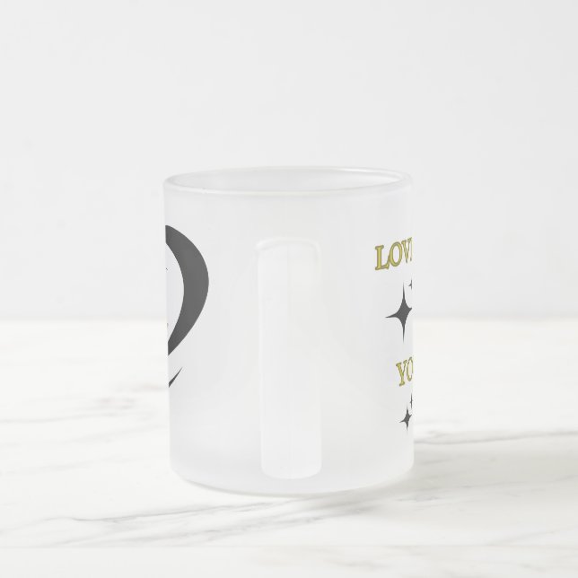 Frostad Glas Mugg älskar dig själv du är den bästa (Handtag)