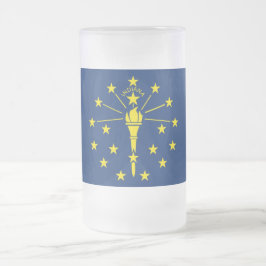 Frostad Glas Mugg med flaggan för Indiana, USA