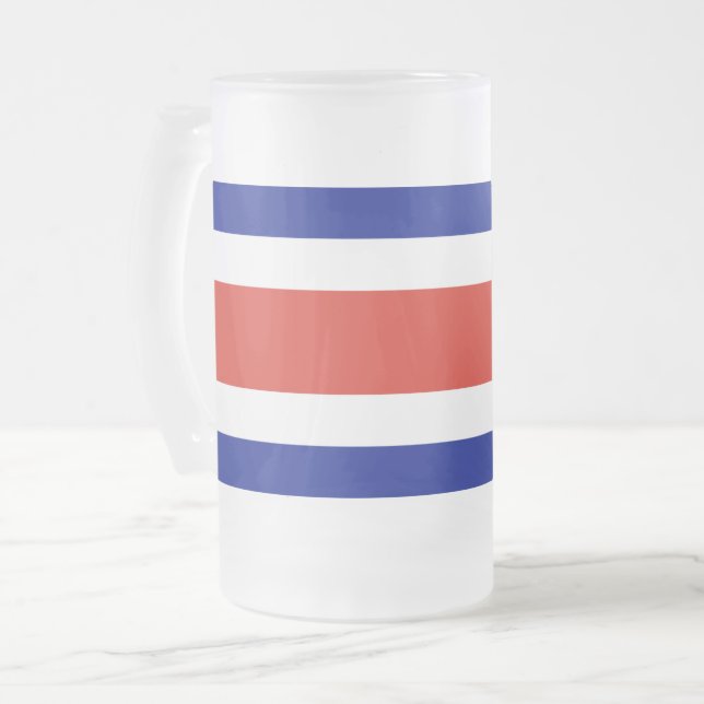 Frostad Glas Mugg med flaggan från Costa Rica (Framsida vänster)