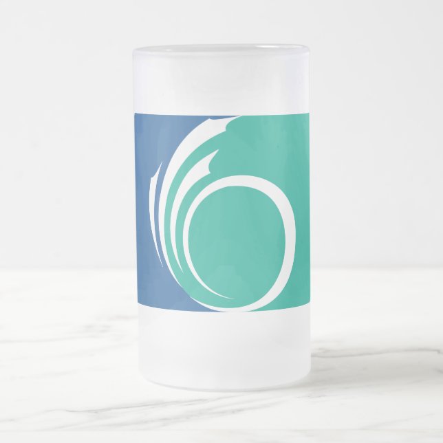 Frostad glas-mugg med Ottawas flagga, Kanada Frostat Ölglas (Center)