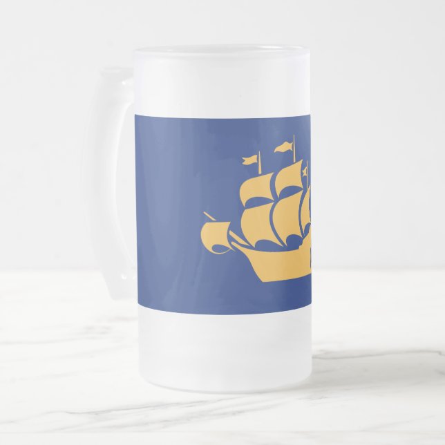 Frostad Glas Mugg med Quebec Citys flagga (Framsida vänster)