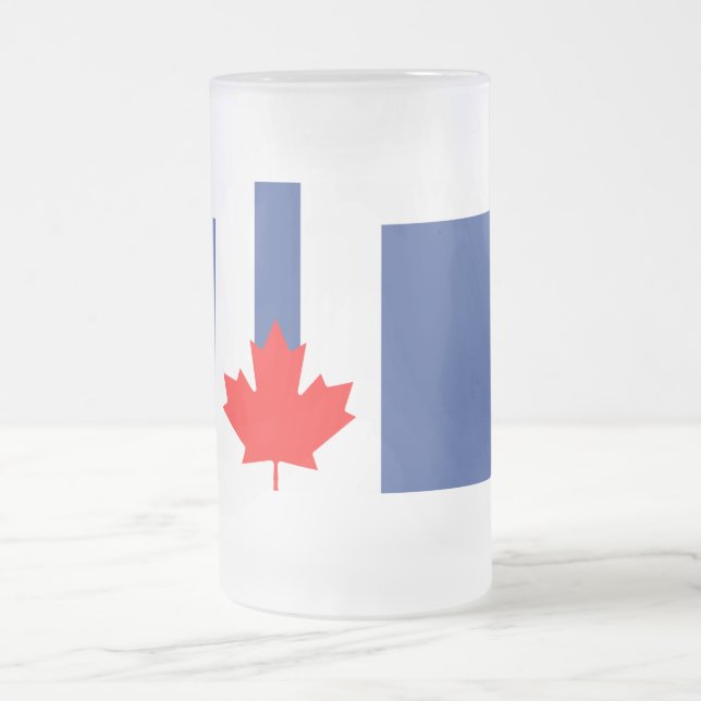 Frostad glas-mugg med Torontos flagga, Kanada Frostat Ölglas (Center)