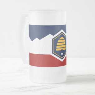 Frostad Glas Mugg med Utahs flagga, USA