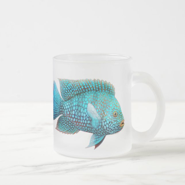 Frostad Glass mugg för Carpintis Texas Cichlid (Höger)