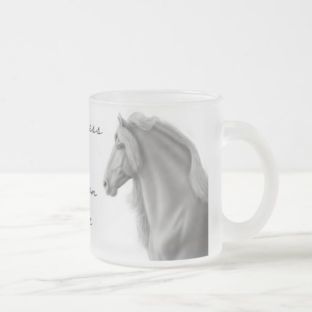 Frostad Glass mugg för Friesianhäst (Höger)
