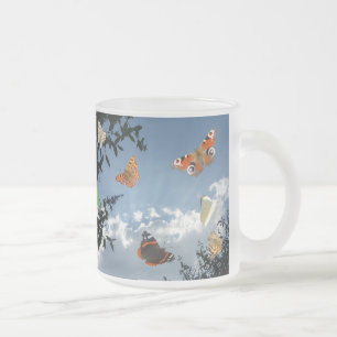 Frostad Glass mugg för holländska fjärilar