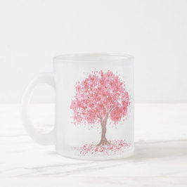Frostad Glass mugg för körsbärsröd blommar