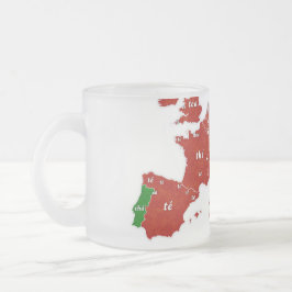 Frostad Glass mugg TeaEuropa för språklig karta