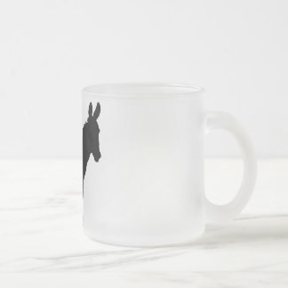 Frostad glass PERSONIFIERAD åsnalogotypmugg Glasmugg