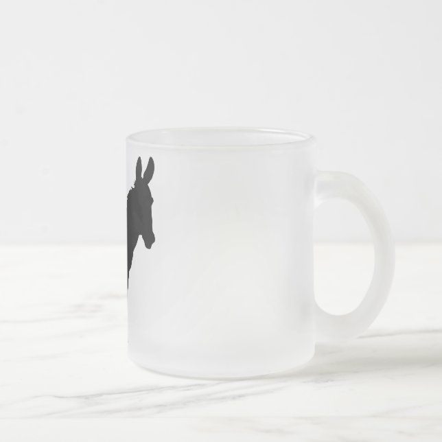 Frostad glass PERSONIFIERAD åsnalogotypmugg Glasmugg (Höger)