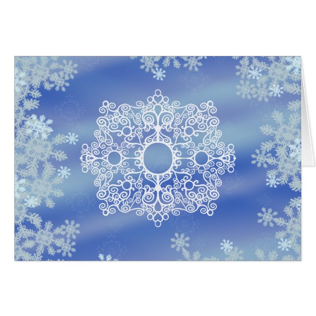 Frostad kantdropp hälsningskort (Framsidan Horizontal)