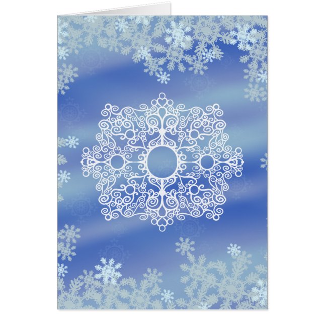 Frostad kantdropp hälsningskort (Framsidan)