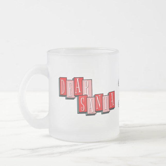 Frostad Kära Tomte Ge Mig En Man Efter Midnatt Mug Glasmugg (Vänster)