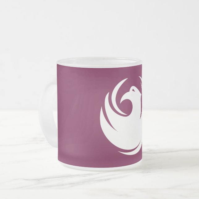 Frostad liten glas mugg med flagga från Phoenix Ci (Framsida vänster)