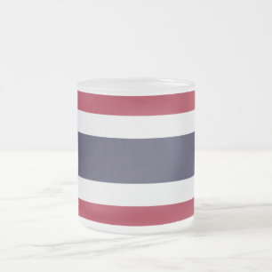 Frostad liten glasmugg med Thailands flagga