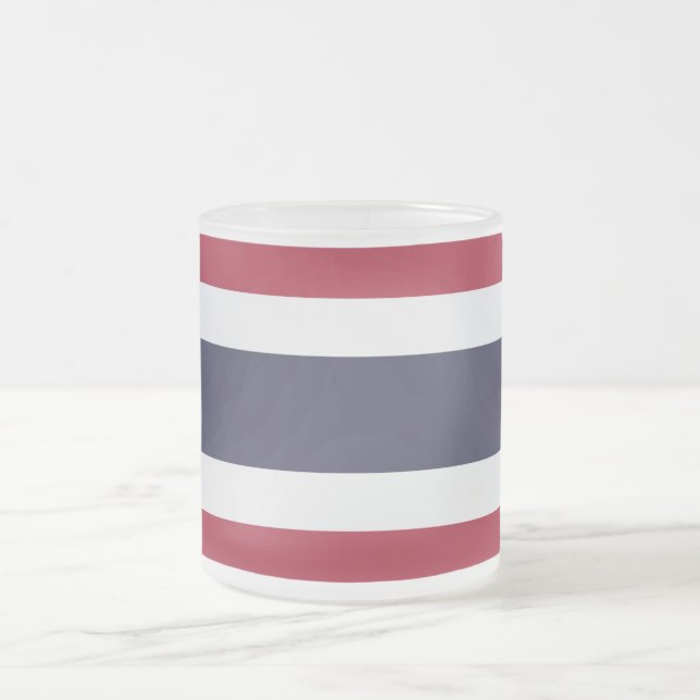 Frostad liten glasmugg med Thailands flagga (Center)
