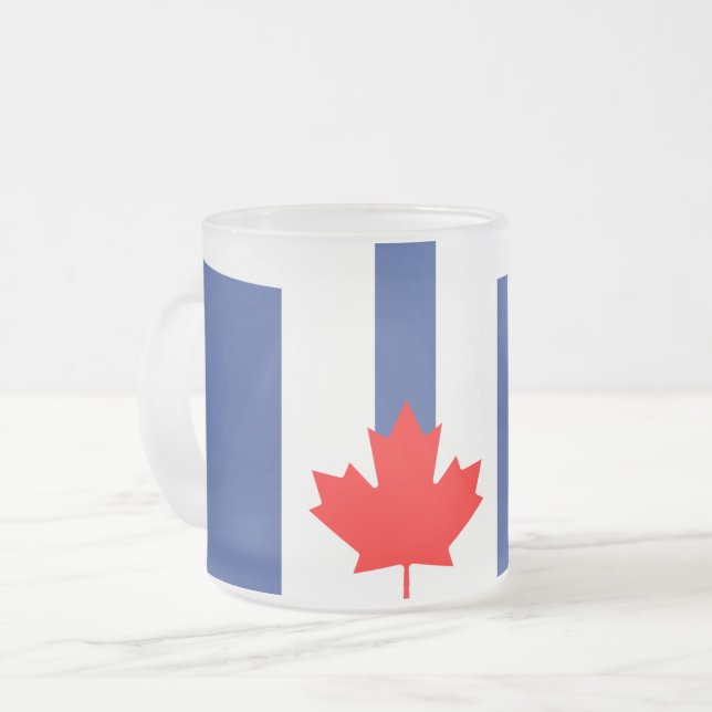 Frostad liten glasmugg med Torontos flagga (Framsida vänster)