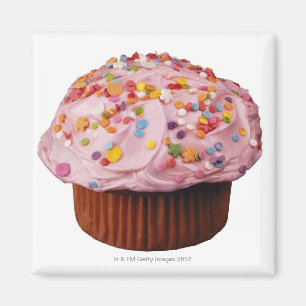 Frostad muffin med stänk magnet