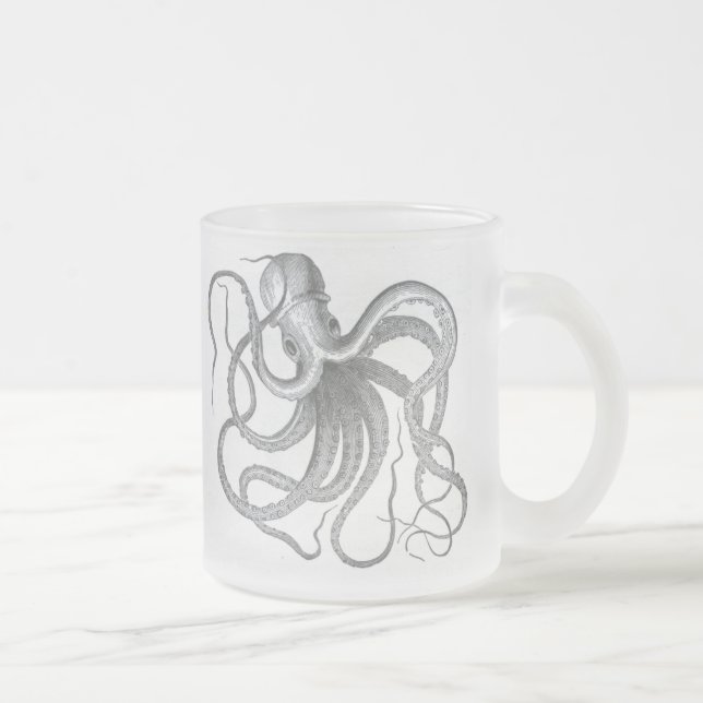 Frostad mug. för nautisk steampunkbläckfisk glasmugg (Höger)