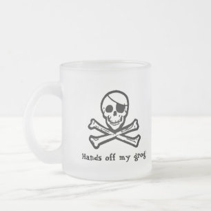 Frostad mugg för Jolly Roger piratGrog