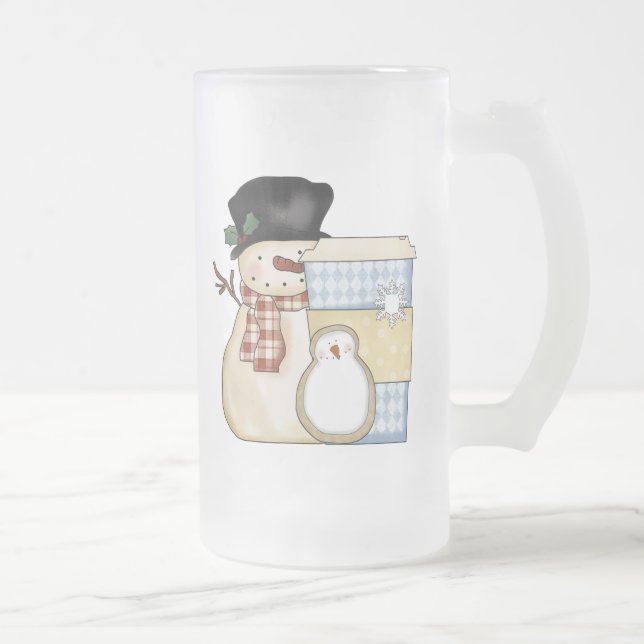Frostad mugg för julhelgdagsnögubbe (Höger)