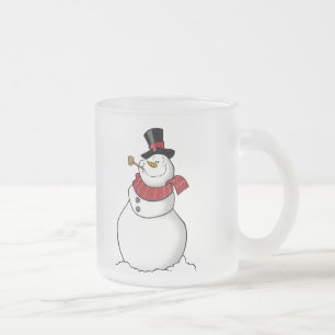Frostad mugg för snögubbe