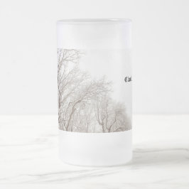 Frostad mugg för snöträd