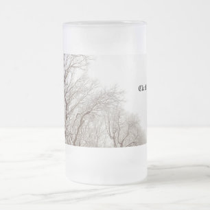 Frostad mugg för snöträd