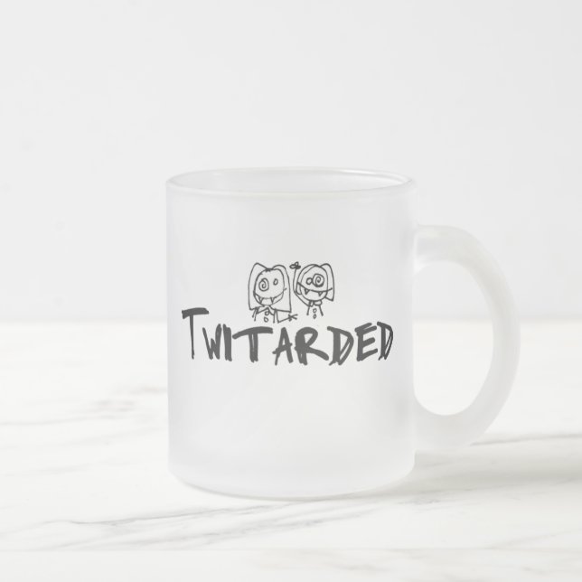 Frostad mugg för Twitarded logotyp (Höger)