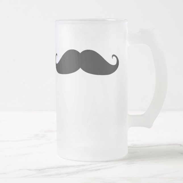 Frostad muggmoustache frostat ölglas (Höger)