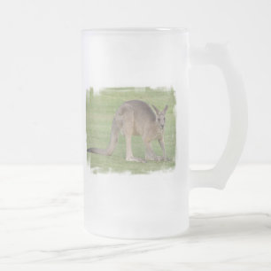Frostad ölmugg för känguru frostat ölglas
