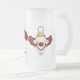 Frostad ölmugg för trefaldig clown frostat ölglas
