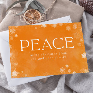 Frostad Peace Orange Watercolor Ickefoto Julkort