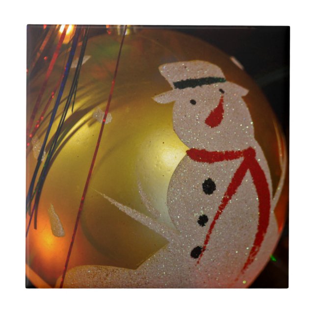 Frostad Snömannen Ornament Kakelplatta (Framsidan)