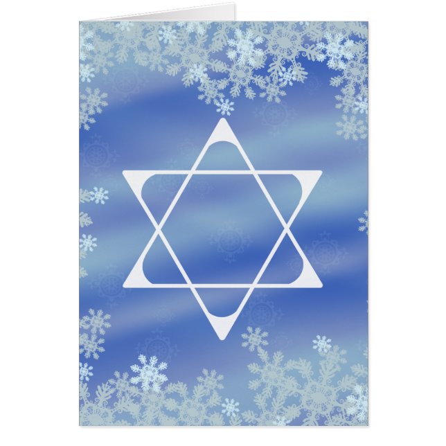 Frostad stjärna hälsningskort (Framsidan)