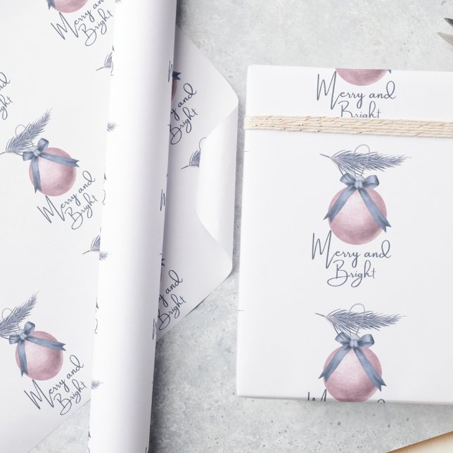 Frostad Tallrik Blush Rosa Prydnad Julförpackning Presentpapper (Skapare uppladdad)
