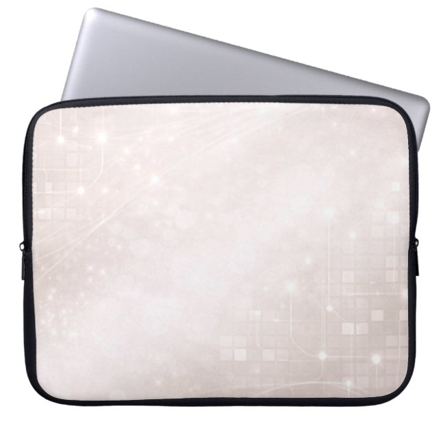 Frostad vit och mjuk gråbeige mönster AI-konst  Laptop Fodral (Framsidan)