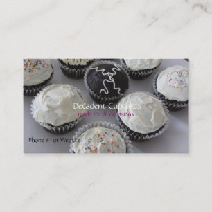 Frostade Cupcakes Visitkort