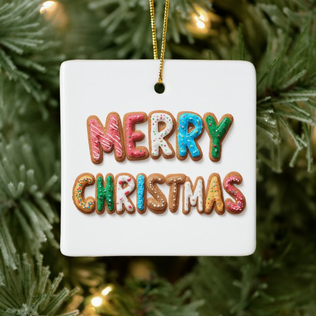 Frostade kakor God Jul Ornament (Träd)