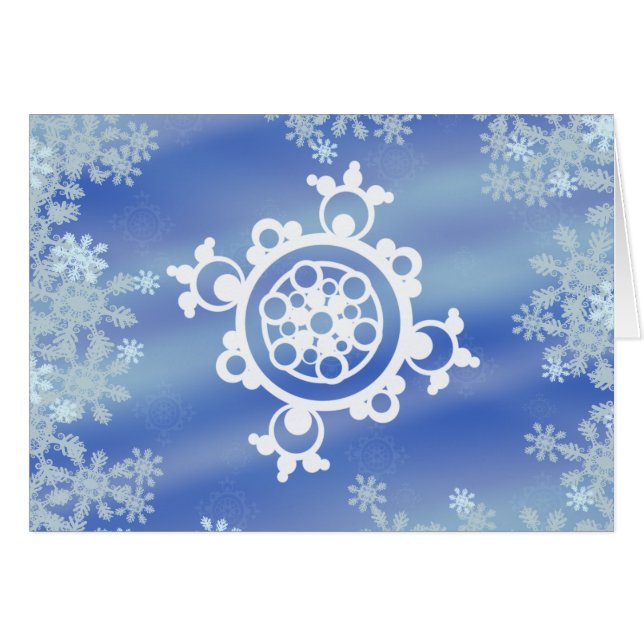 Frostade kanter mig hälsningskort (Framsidan Horizontal)