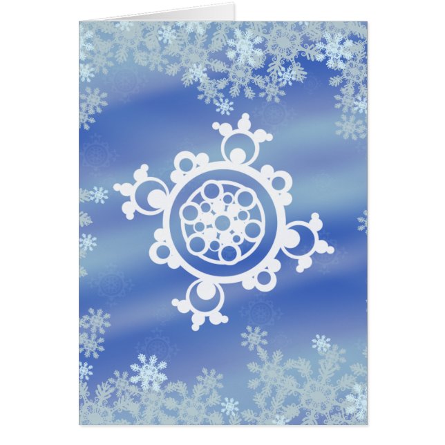 Frostade kanter mig hälsningskort (Framsidan)