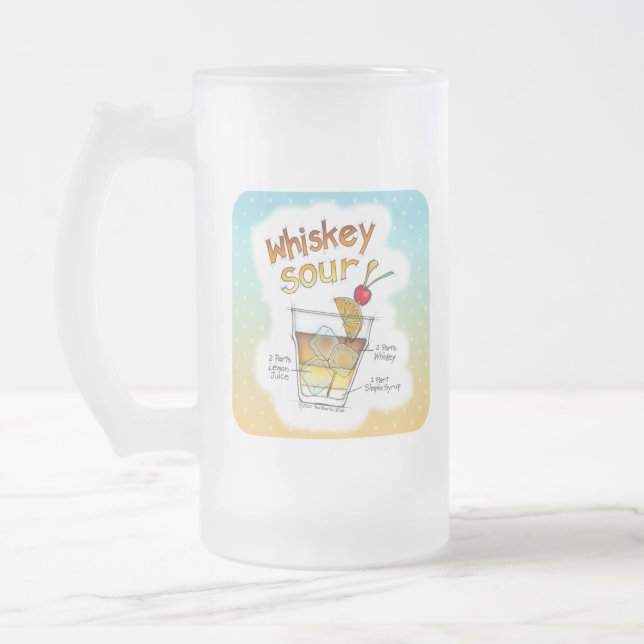 FROSTADE KRYSAR, MUNKAR - WHISKEY SOUR RECEPT KONS FROSTAT ÖLGLAS (Vänster)