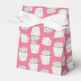 Frostade Rosa Hjärtformade Cupcake-strössel Efterr Presentaskar