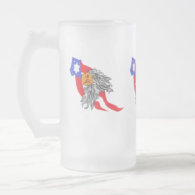 Frostat Beer Mugg: Eagle Ölglas (Vänster)