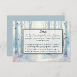 Frostat Blue Birch Forest Bröllop Tilläggskort