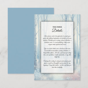 Frostat Blue Birch Forest Bröllop Tilläggskort
