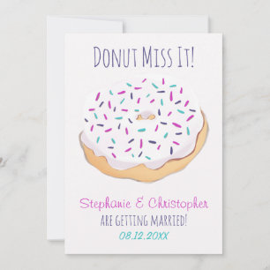 Frostat Donut Miss IT Bröllop Spara Datumet
